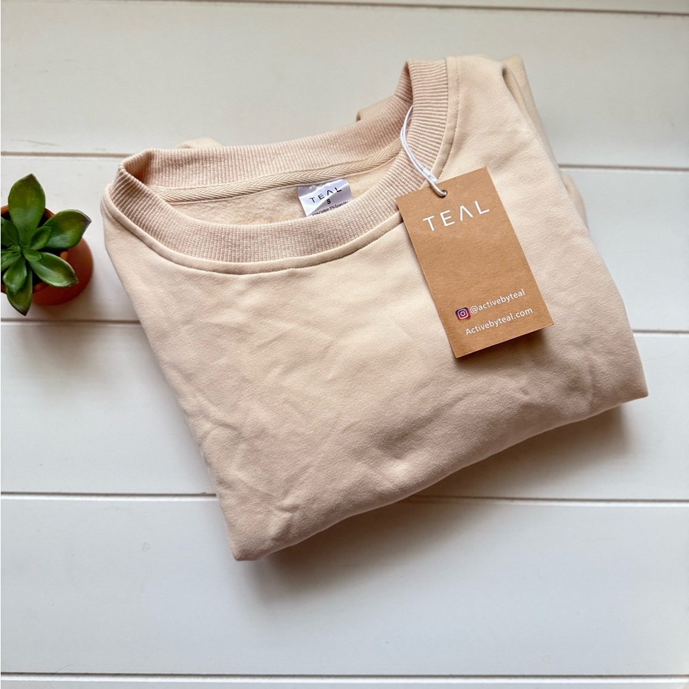 Active by Teal Beige Sweatshirt and Pant Set